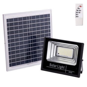 Proyector Led Solar 120w 4000k Panel: 6v/15w Batería: 3,2v/8000mah Control Remoto  [ho-solarfl-120w-01-w]