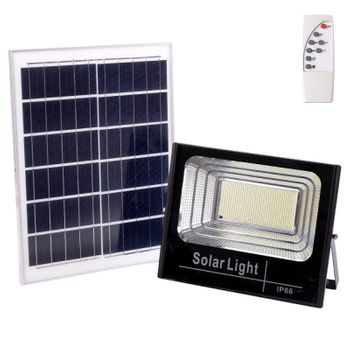 Proyector Led Solar 200w 4000k Panel: 6v/20w Batería: 3,2v/15000mah Control Remoto  [ho-solarfl-200w-01-w]
