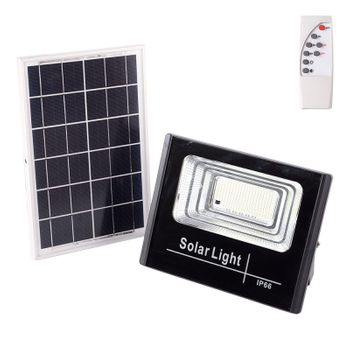 Proyector Led Solar 45w 4000k Panel: 6v/6w Batería: 3,2v/3000mah Control Remoto  [ho-solarfl-45w-01-w]