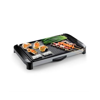 Plancha De Asar Eléctrica Para Carne Y Verduras, Lisa Y Grill De 1500w,  Superficie De 40x25cm Bn3678 con Ofertas en Carrefour