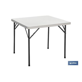 Mesa Plegable Cuadrada Blanca 88x88x74cm - Neoferr