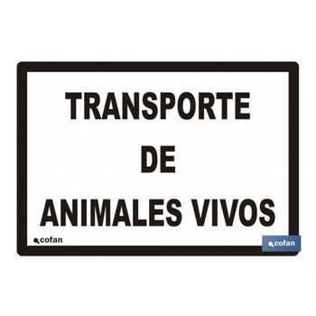 Señal De Transporte De Animales Vivos