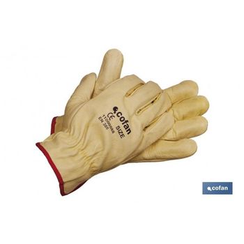 Guantes Piel Vacuno Amarillo T-9