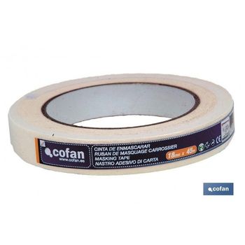 Cinta de carrocero adhesiva para pintura de 48 mm x 45 m - Cablematic