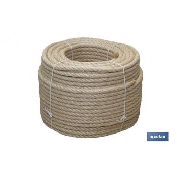 Cuerda Sisal 4 Cabos 14 Mm 100 Mts Natural