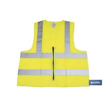 Chaleco Amarillo Con Cremallera T-xl