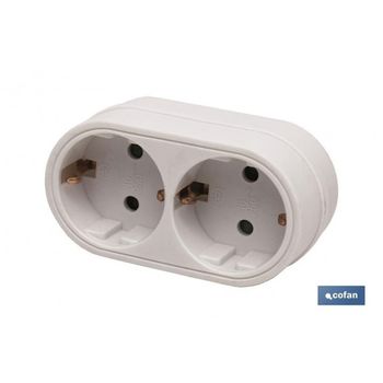 Adaptador 3 tomas europlug 10A frontal - Bricoled