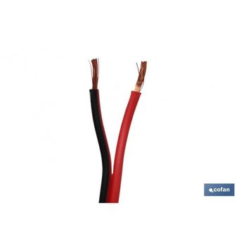 Rollo 100m Cable Paralelo Rojo/negro (2x0,75)