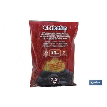 CARBON VEGETAL BARBACOA BOLSA 3 KG - ferremart