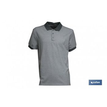 Polo 2 Tonos Verdon 160gms/m Gris-negro Talla Xs