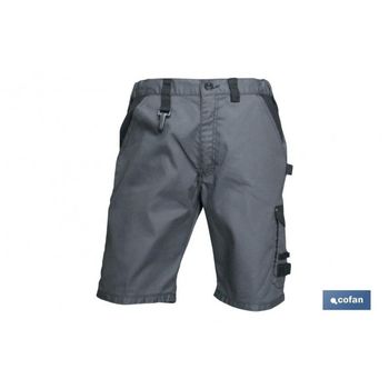 Bermudas De Trabajo Poulsen 280gms/m Gris-negro T-50