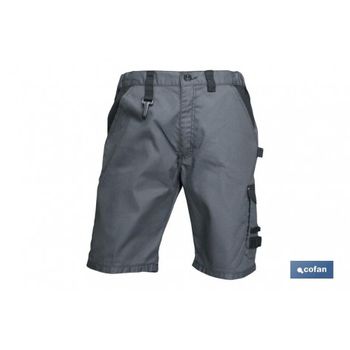 Bermudas De Trabajo Poulsen 280gms/m Gris-negro T-56