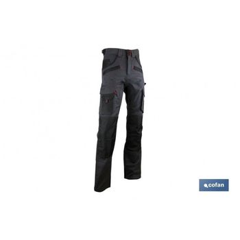 Pantalon Trabajo Multib. Carlson 300gms/m Gris-negro T-46