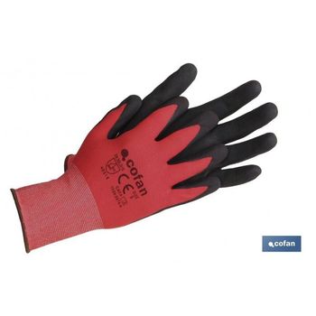 Guante Impregnado Sandy Coated Rojo/negro Talla 8