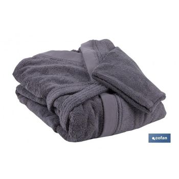 Albornoz Gris Antracita Gr.500/m2 Modelo Piedra Talla Xl