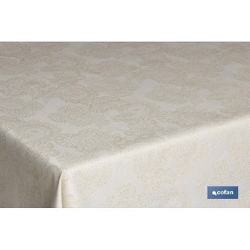 Mantel Jacquard Lino Oro 1,40x1,80mt Modelo Velonia