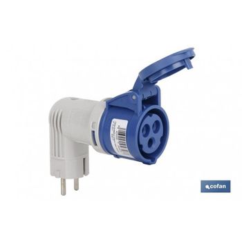 Adaptador Industrial 16a 230v Ip44 Clavija Schuko