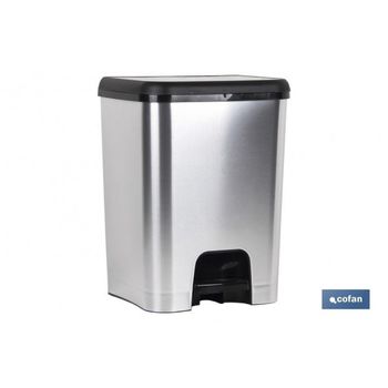 Cubo de basura de Acero inoxidable CARREFOUR HOME 20 Litros - Metalizado