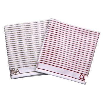 Pack 2 Panos Cocina 50x50 Beige/rojo Mod.syrah - Neoferr..