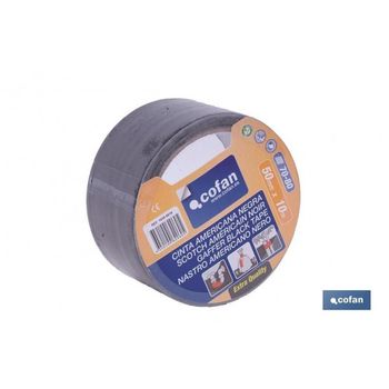 Cinta Americana Negra 190 Micras 50mm X 50 Mts