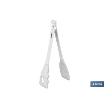 Pinzas De Nylon Y Silicona Blanca Modelo Bach 28 Cm