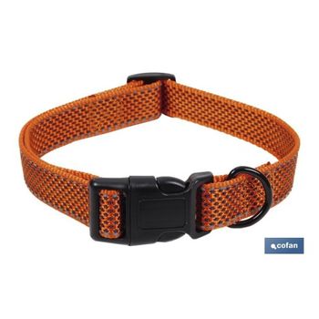 Collar Para Perros Reflectante Naranja Reina 2,5x40-55cm