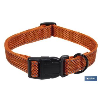 Collar Para Perros Naranja Modelo Roma 2.5x45-70