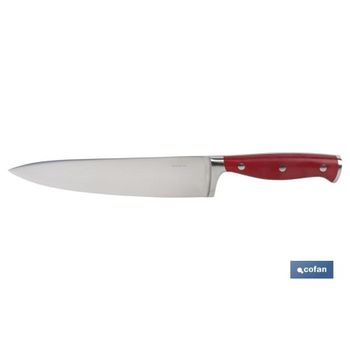 Cuchillo Cocina Hoja 20cm Modelo Aguacejo Rojo