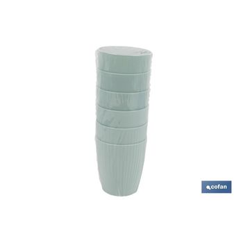 Vasos De Agua | Verde Agua | Capacidad: 400 Ml | 6 Unidades