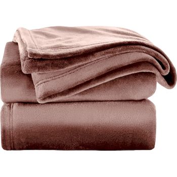 Mantas Para Sofá De Terciopelo Tacto Suave 100% Microfibra 130x160 Cm Marron