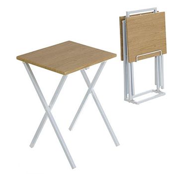 Mesa Cocina Extensible Prils Roble Apertura Libro 1 Cajón Espacios Pequeños  76x80x40/80 Cm con Ofertas en Carrefour