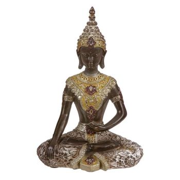 Figura Decorativa De Buda En Resina 23 Cm