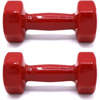 2x Mancuernas Pesas De 1kg Agarre Vinilo Suave Ejercicio Gimnasia  Musculacion - azul