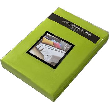 Juego De Sábanas 3 Piezas Cama 135 Microfibra Transpirable Suave 135x190/200 Cm Verde