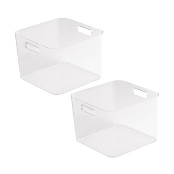 Cajas Multiusos Con Asas De Plástico 2 Cajas 25x26x18cm 9l