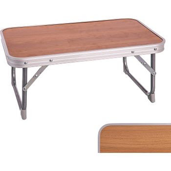 Mesa plegable portátil para Camping Terraza Jardín Metal y madera  70x60x60cm