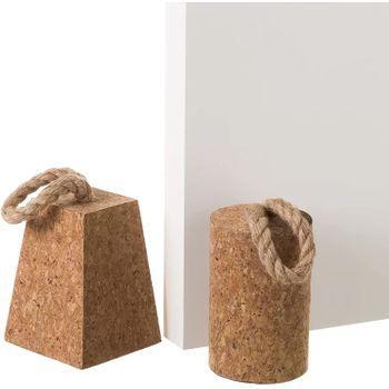 Pack 2 Sujeta Puertas Originales Corcho Relleno De Arena 12x12x30 Cm