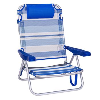 Silla De Playa Plegable Con Parasol Aktive, Antivuelco Y Reclinable, Peso  Máx. 110kg, 47x43x67cm. con Ofertas en Carrefour