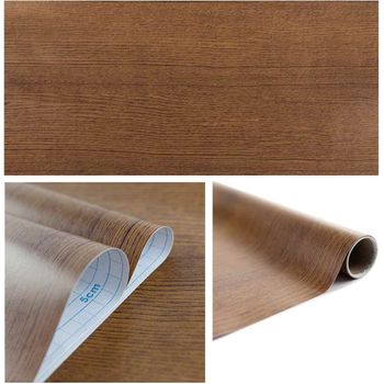 Pack 2 Rollos Adhesivos Para Muebles Estampado Madera 45x200 Cm 1,8 M²