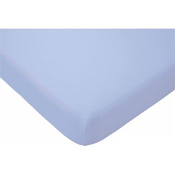 Sabanas Bajeras Ajustables 50% Algodon 50% Poliester 105x200+30cm Azul Claro