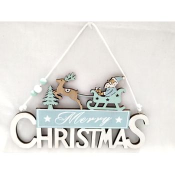 Colgante Original Feliz Navidad, 58141 - Merry Christmas Azul