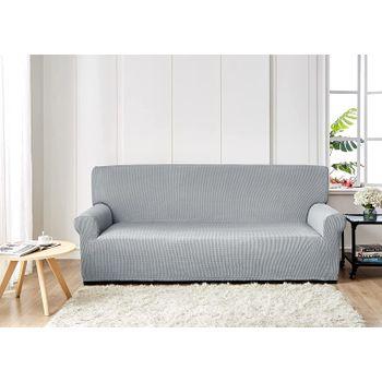 Funda Para Sofa Universal Elastica Con Sujeccion Ajustable 1 Plaza Gris