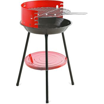 Barbacoa De Carbon Portatil Con Patas 2 Alturas Ø 35 Cm