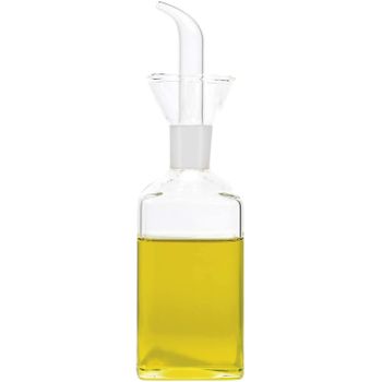 Aceitera Antigoteo Diseño Ergonomico Cuadrado Cristal Transparente 250 Ml