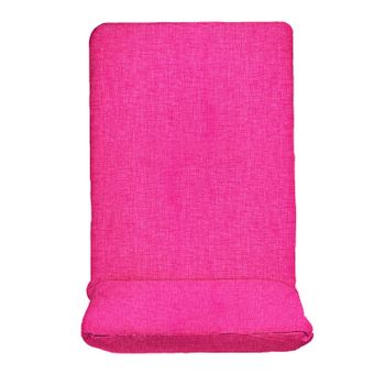 Cojin Tumbona Acolchado De Fibra, Funda Lavable, 120x50 Cm, Fucsia