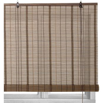 Estore Enrollable De Bambú Natural Para Puertas Y Ventanas 120x180 Cm