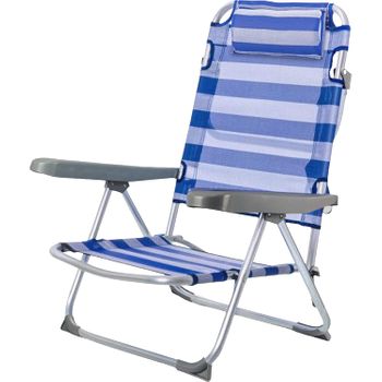 Silla Tumbona Playa Plegable Aktive Multiposición, Peso Máx.110kg,  75x63x43/114cm. con Ofertas en Carrefour