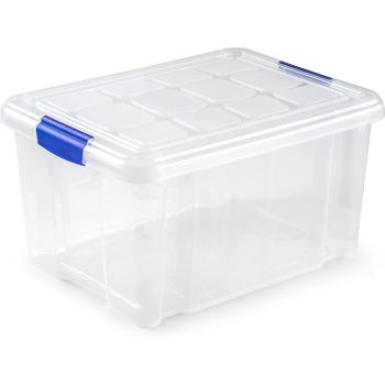 Caja De Almacenamiento Con Tapa Multiuso Apilable De Plastico 16l