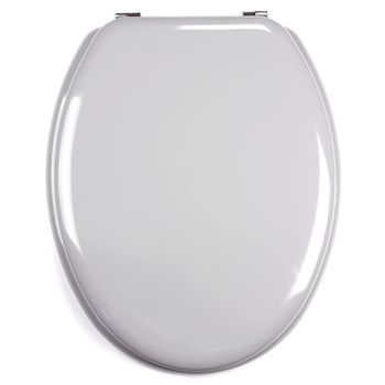 Tapa Wc Universal Con Bisagras De Acero Inox De Madera 43,5x37,5 Cm Gris  con Ofertas en Carrefour