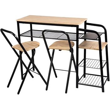 Juegos De Muebles Altas 1 Comedor Mesa Alta Y 4 Taburetes De Bar Ogt22-sch  Sobuy Es con Ofertas en Carrefour